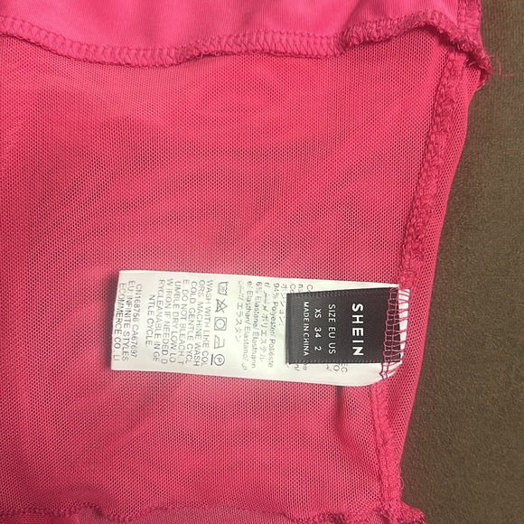 Pink Sheer tube top - Picture 2 of 3